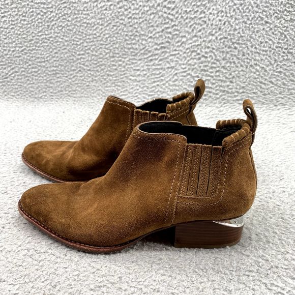 Alexander Wang Shoes Adult EU 35/ US 5 Tan Leather Kori Rose Gold Ankle Boots - Picture 6 of 13